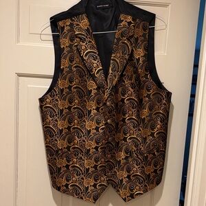 1920’s Paisley Tuxedo Vest, tie, pocket square and arm bands.